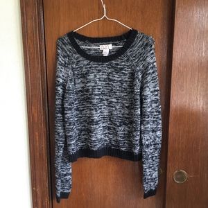so black and white marled sweater XL ☆